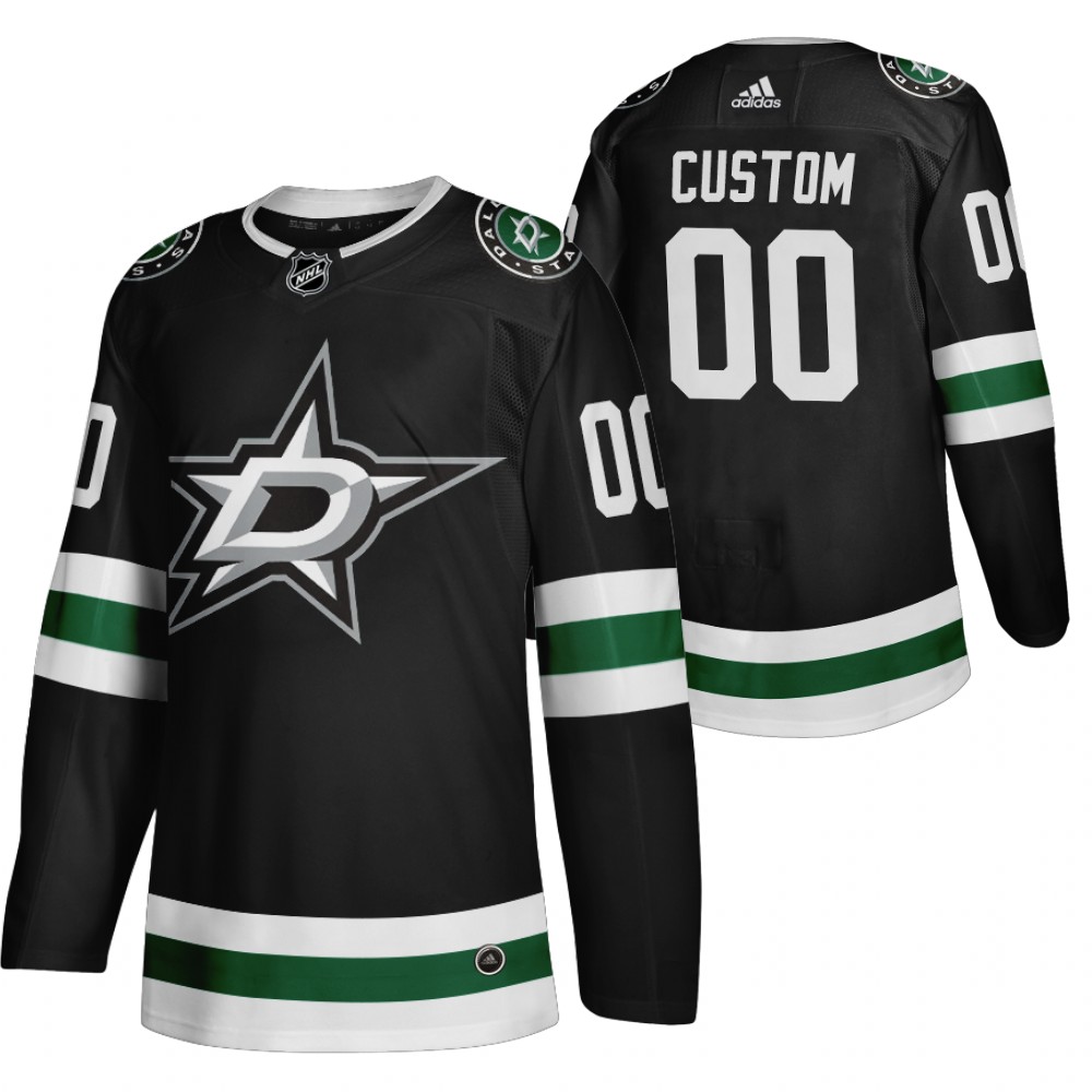 Dallas Stars Drakter Custom Svart 2021 Classic Edition New Uniform ...